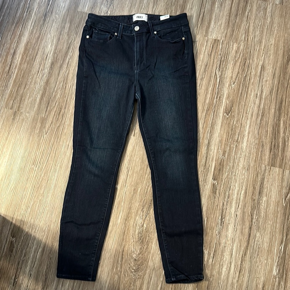 PAIGE dark wash skinny jeans